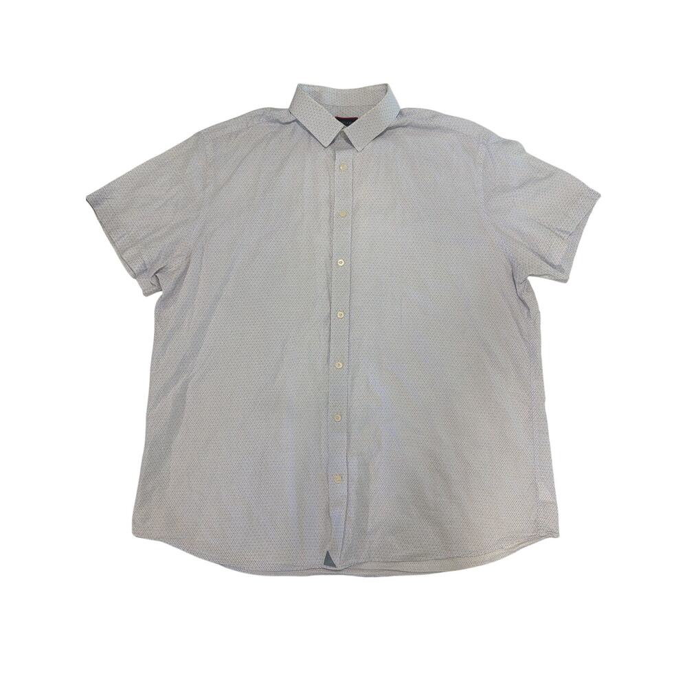 Untuckit Shirt Men's XXXL Tall Short Sleeved Button Down Small Flower Pattern